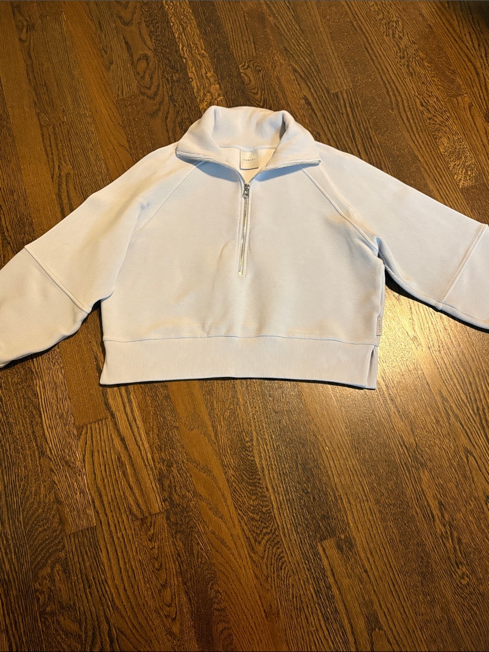 Varley Milano Half-Zip Ribbed Sweatshirt Pullover - Periwinkle